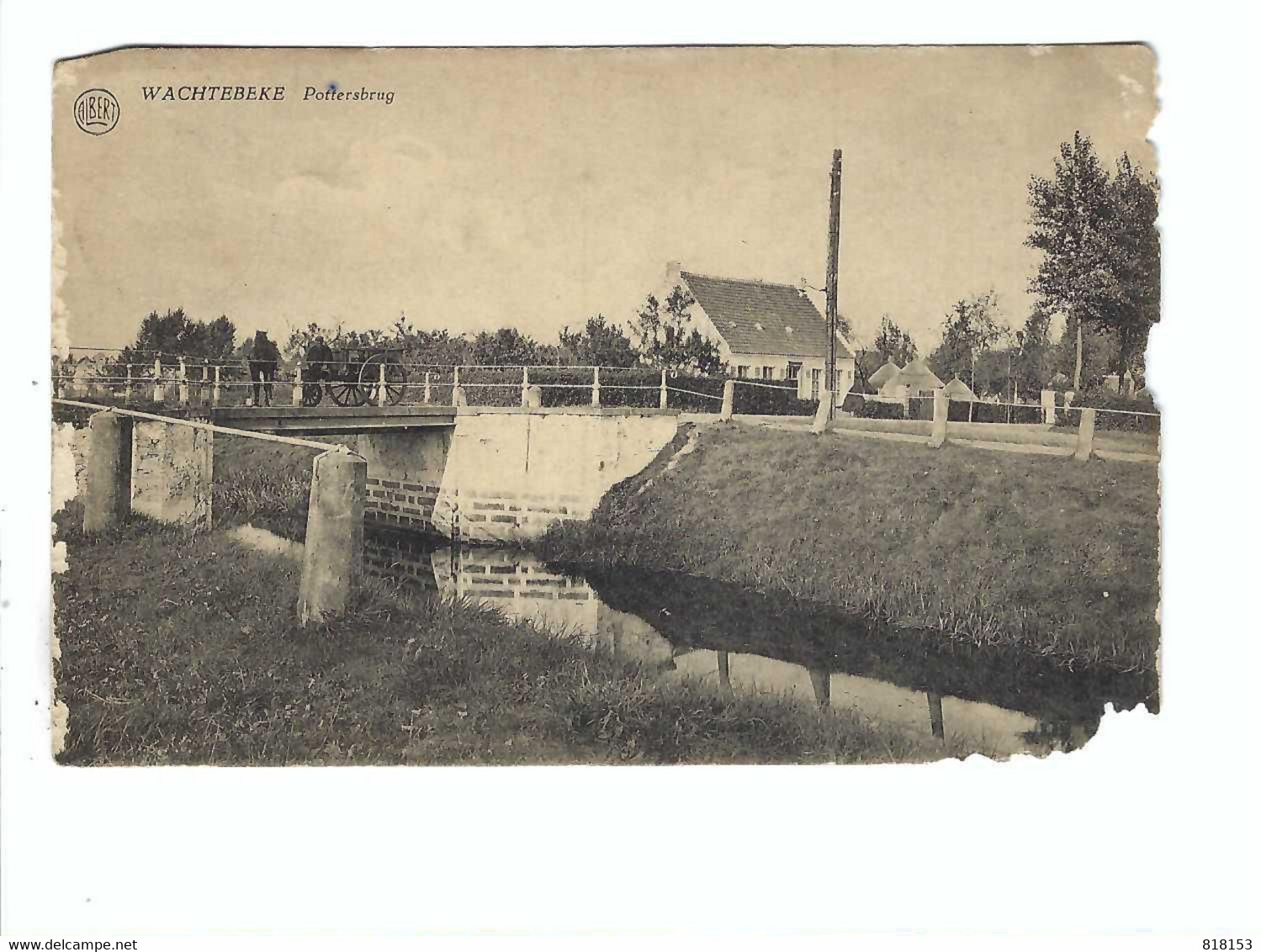 WACHTEBEKE  Pottersbrug 1920  (kaart Vertoont Ouderdoms Slijtage Zie Scans) - Wachtebeke