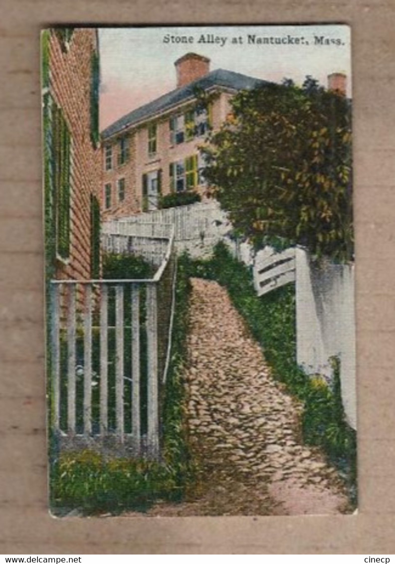 MINI CPA USA - NANTUCKET - Stone Alley At Nantucket - TB PLAN Rue Chemin - CPA Petit Format - Nantucket