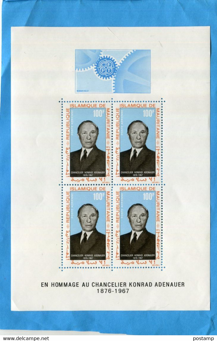 MAURITANIE-Bloc ADENAUER-N°4 Bel état Neuf**sans Ch - Mauritanie (1960-...)