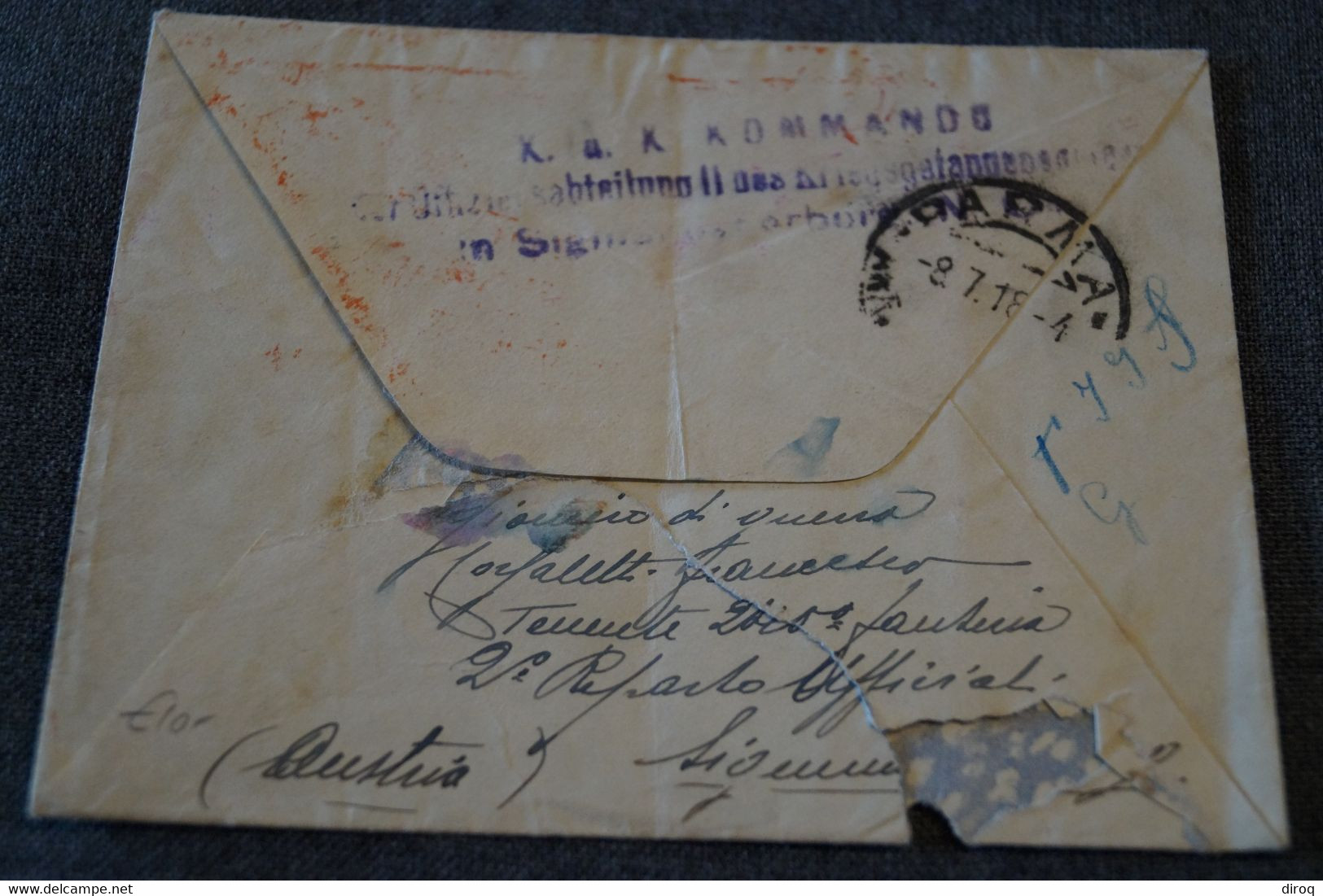Anciens Envoi ,Censures Militaire 1918 ,très Belles Oblitérations,pour Collection - Frankeermachines (EMA)