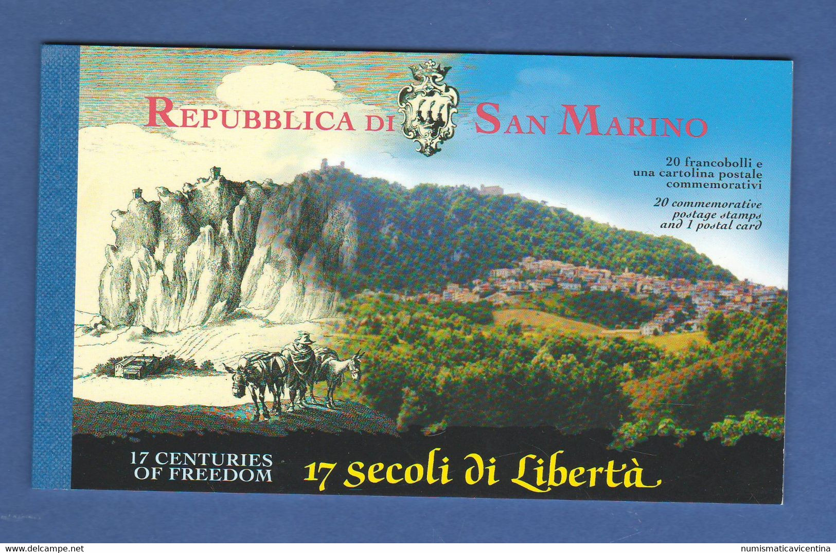 San Marino 2001 Libretto 17 Secoli Di Libertà Commemorative Postage Sheet MNH NUOVI ** Saint Marin Centuries Of Freedom - Booklets