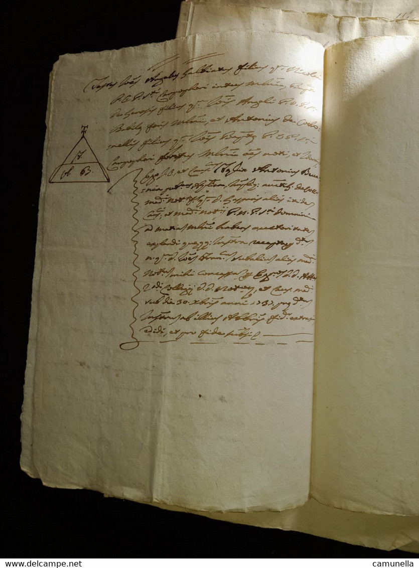 Interessante Lotto Storico Di  Documenti/manoscritti Dal 1595 Del Comune E Castello CRIPPA- - Historical Documents