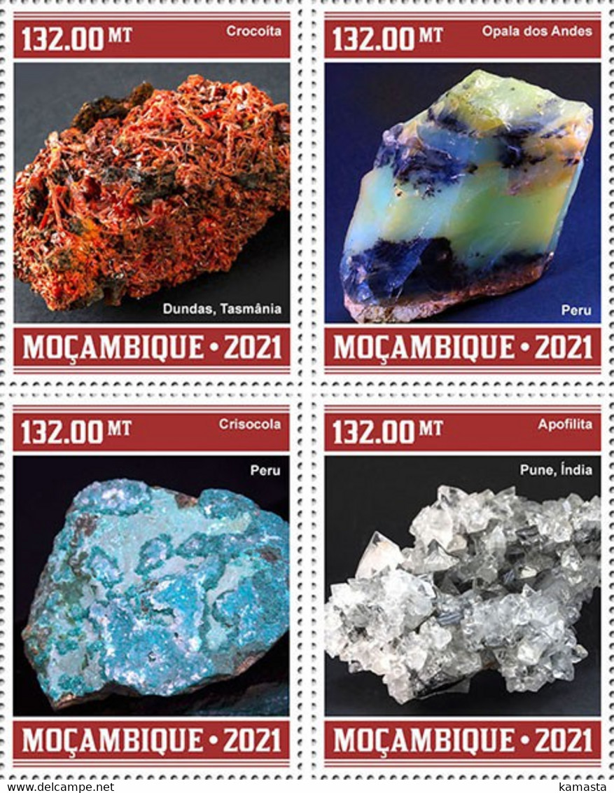 Mozambique  2021 Minerals. (301a) OFFICIAL ISSUE - Minéraux