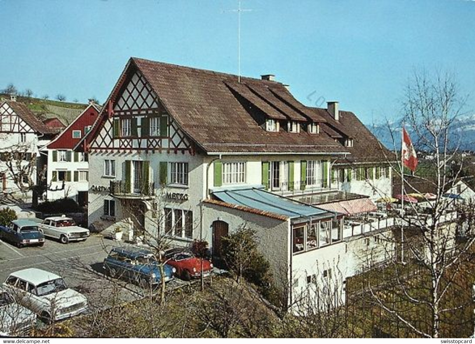 STÄFA Hotel Gasthof Metzg Familie M. Bachmann Auto Fiat 124 Spider Citroën - Stäfa