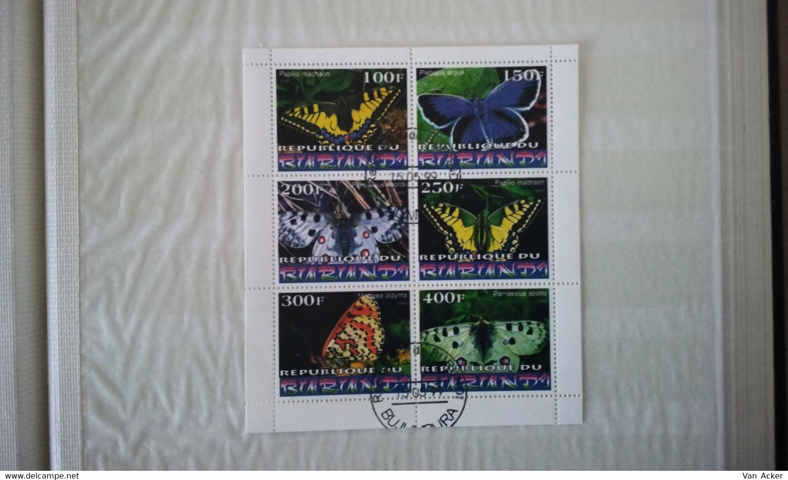 Burundi Butterflies 1999. - Usados