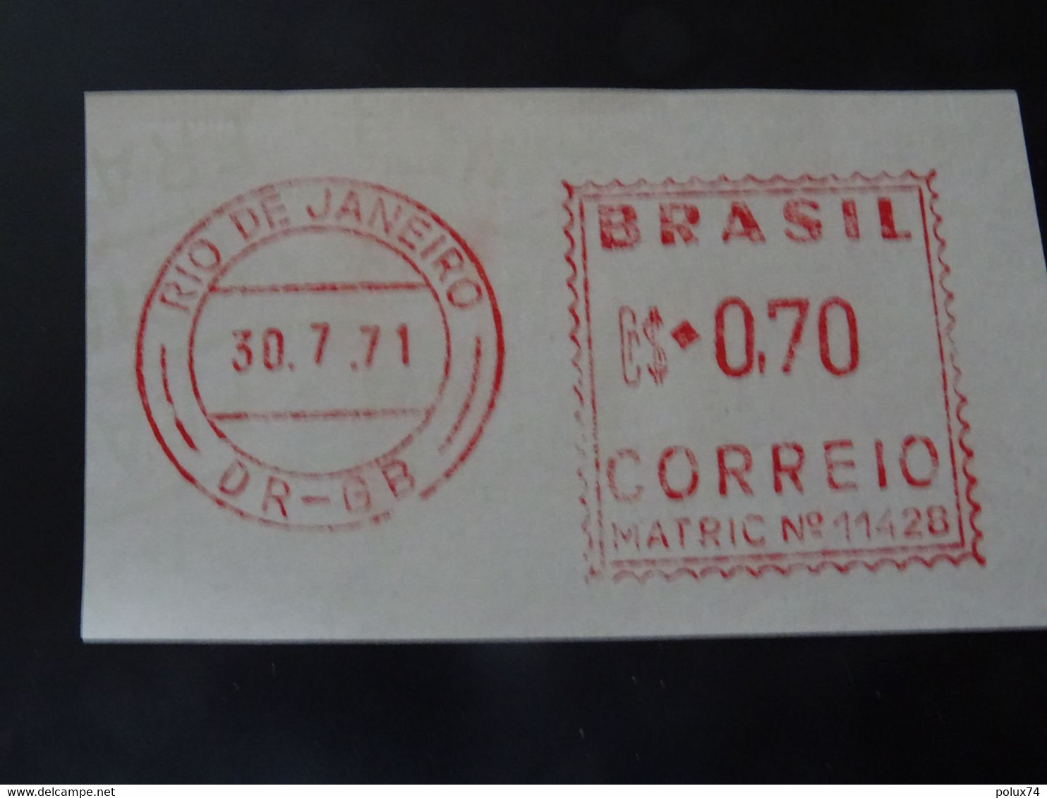 RIO DE JANEREIRO   BRESIL Vignette Distributeur 1971 - Other & Unclassified