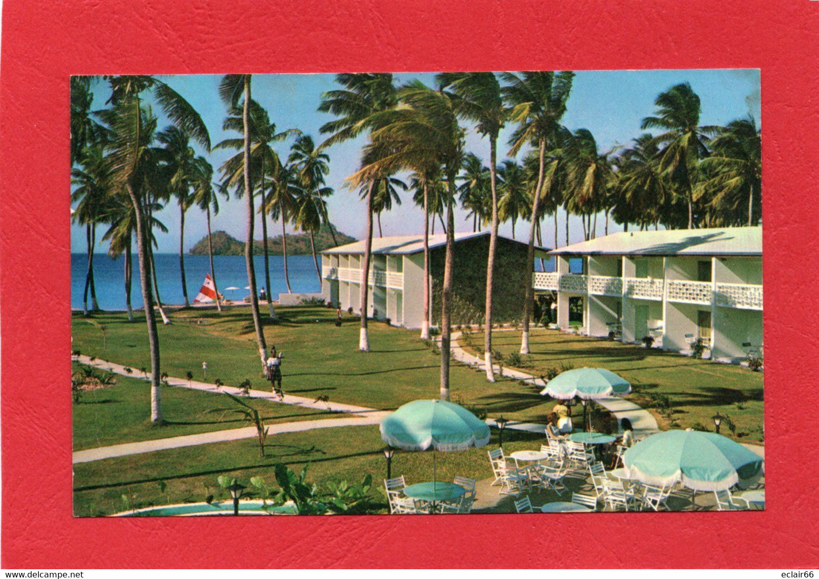 SAINTE- LUCIE  St Lucia Beach Hotel Animation CPM Année 1964 état Correct - Saint Lucia