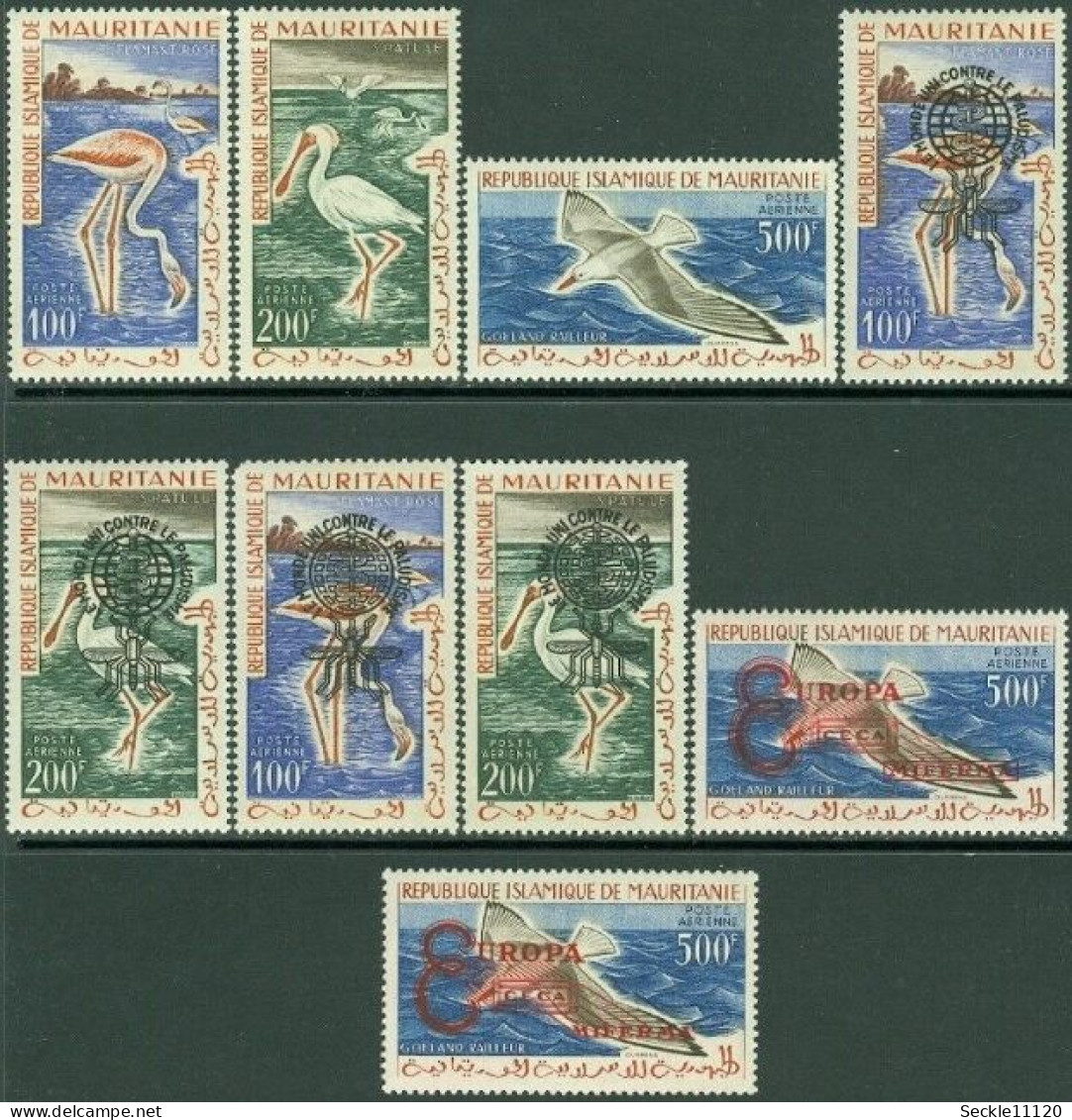 Mauritanie Mauritania - 1961 / 1962 - PA 18 / PA 20F - Série Oiseaux Complète - MNH - Mauritanie (1960-...)