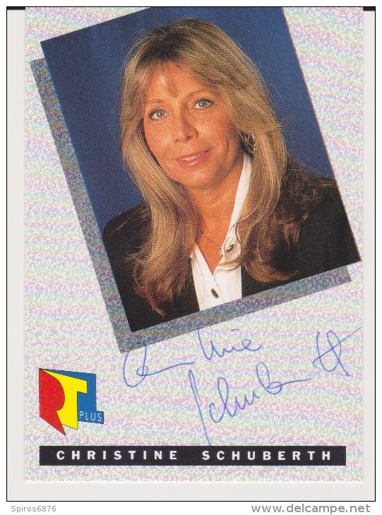 Original RTL Autograph TV Cast Card - Austrian Actress CHRISTINE SCHUBERTH - Autographes