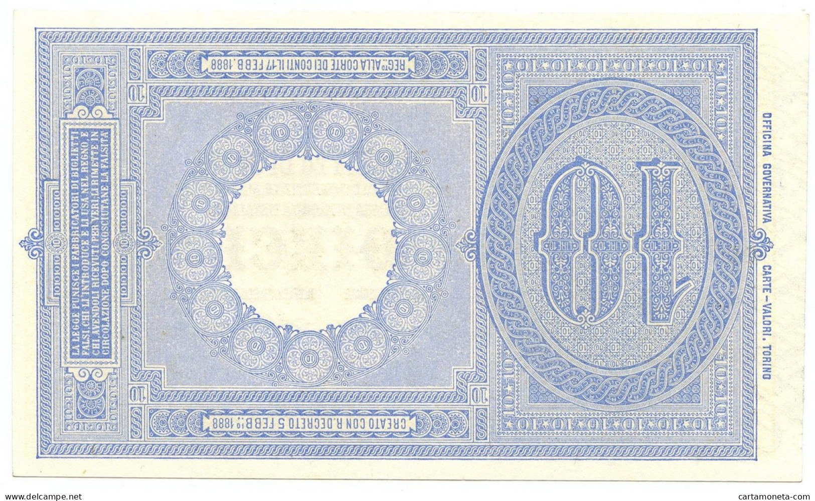 10 LIRE BIGLIETTO DI STATO EFFIGE UMBERTO I 13/01/1911 FDS-/FDS - Regno D'Italia – Autres