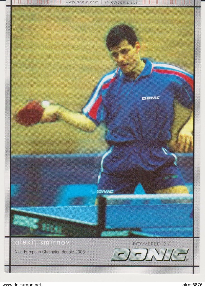 Table Tennis Card ALEXIJ SMIRNOV Russia - Vice European Champion Double 2003 - Tischtennis