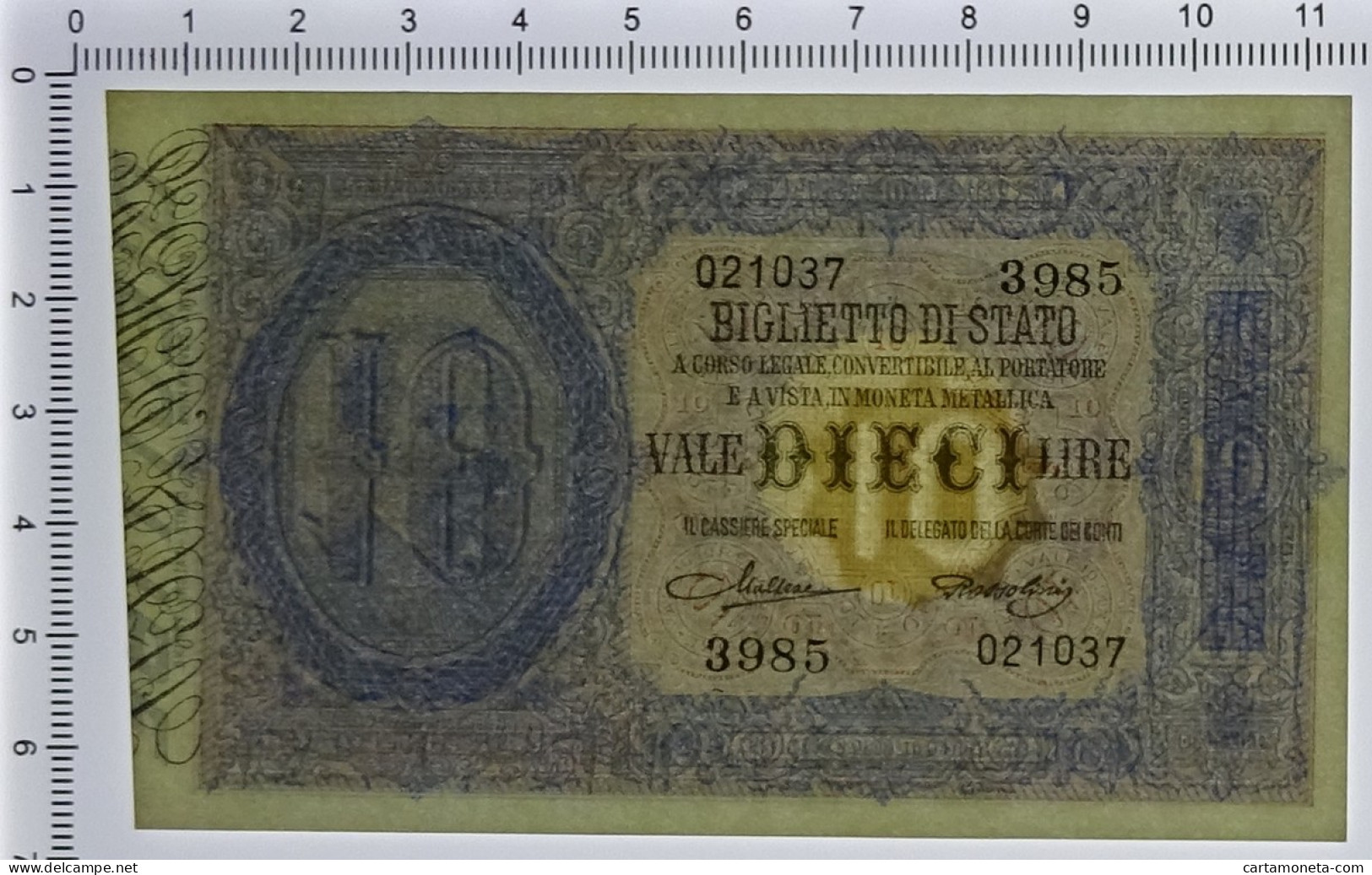 10 LIRE BIGLIETTO DI STATO EFFIGE UMBERTO I 19/05/1923 FDS-/FDS - Regno D'Italia – Autres