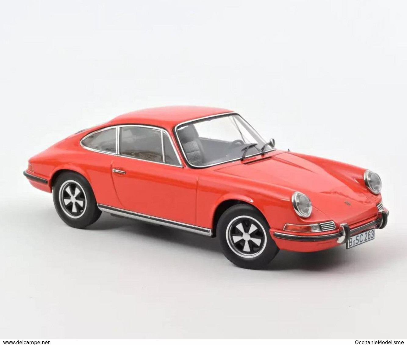 Norev - PORSCHE 911 E 1969 1970 Orange Rouge Réf. 187628 Neuf NBO 1/18 - Norev