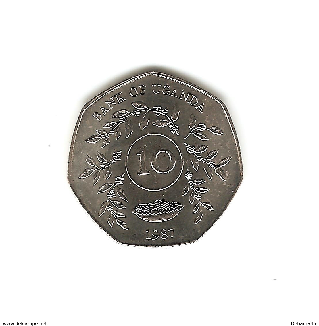 371/ Ouganda : 10 Shillings 1987 - Oeganda