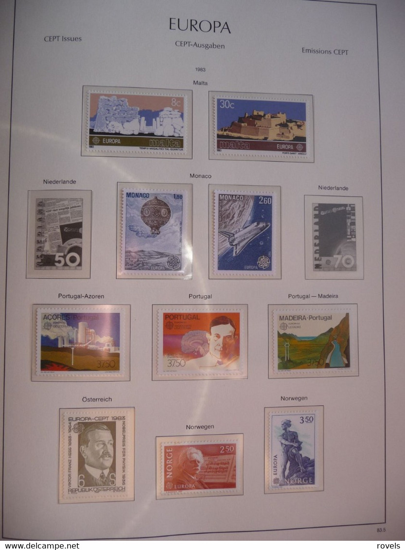 Europa -cept 1983 Through 1985 MNH . All In A Luxury Leuchttrum Album. See Scan. - Collections