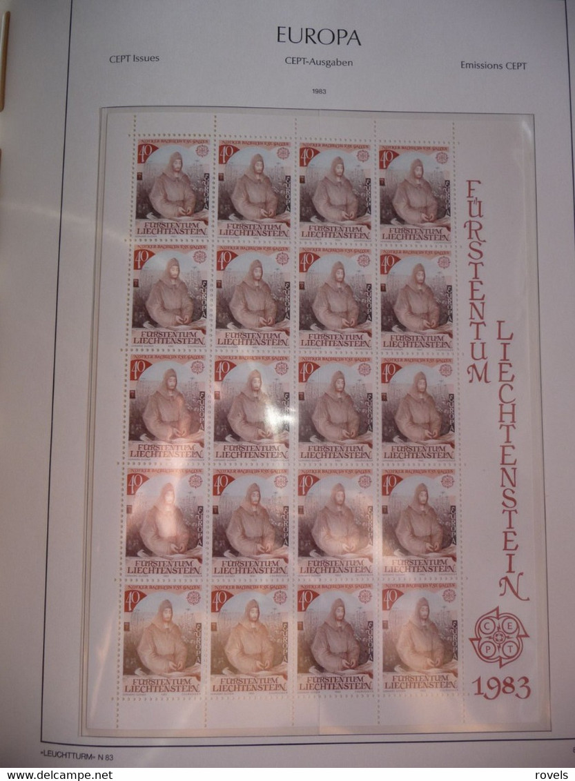 Europa -cept 1983 through 1985 MNH . all in a luxury leuchttrum album. see scan.