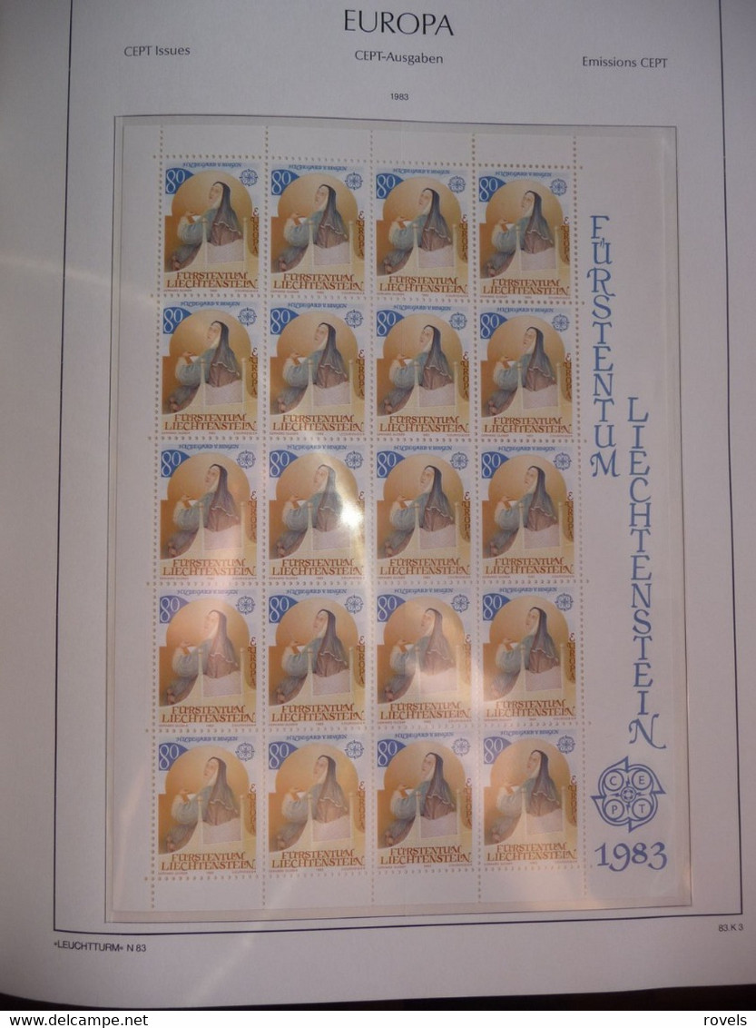 Europa -cept 1983 through 1985 MNH . all in a luxury leuchttrum album. see scan.