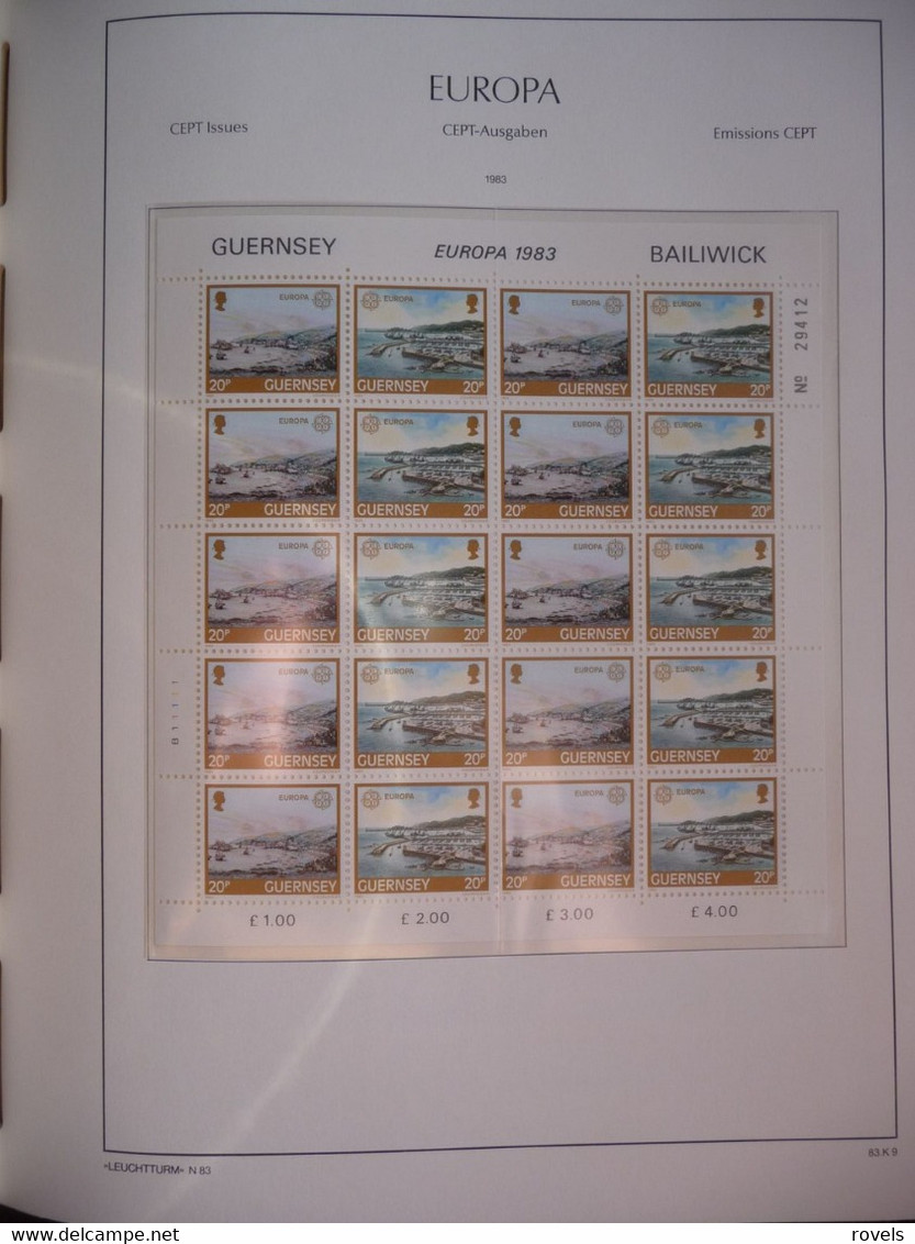 Europa -cept 1983 through 1985 MNH . all in a luxury leuchttrum album. see scan.