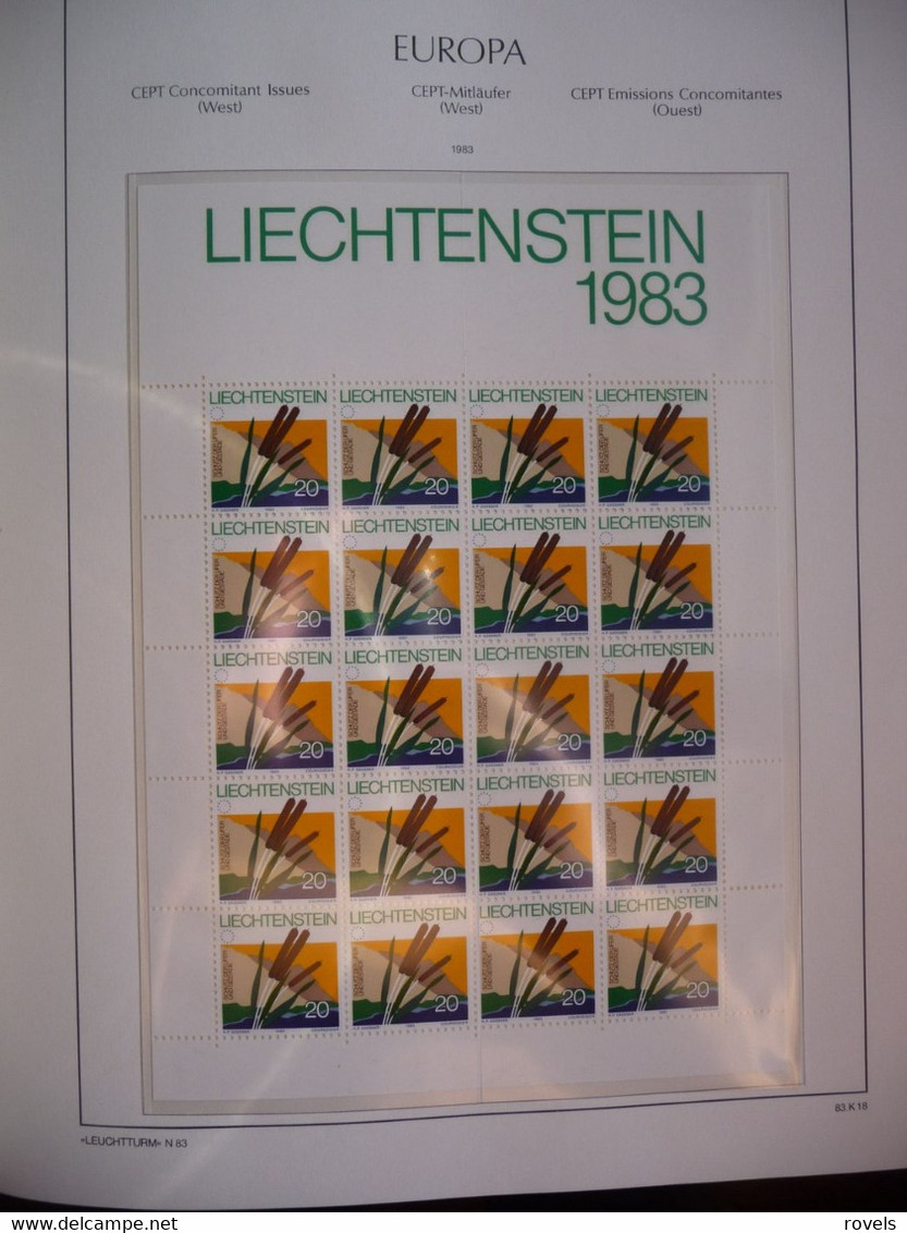 Europa -cept 1983 through 1985 MNH . all in a luxury leuchttrum album. see scan.