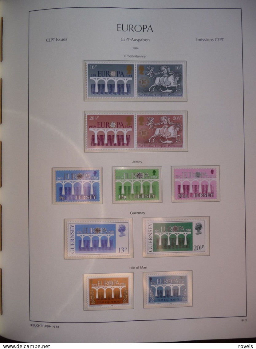 Europa -cept 1983 through 1985 MNH . all in a luxury leuchttrum album. see scan.