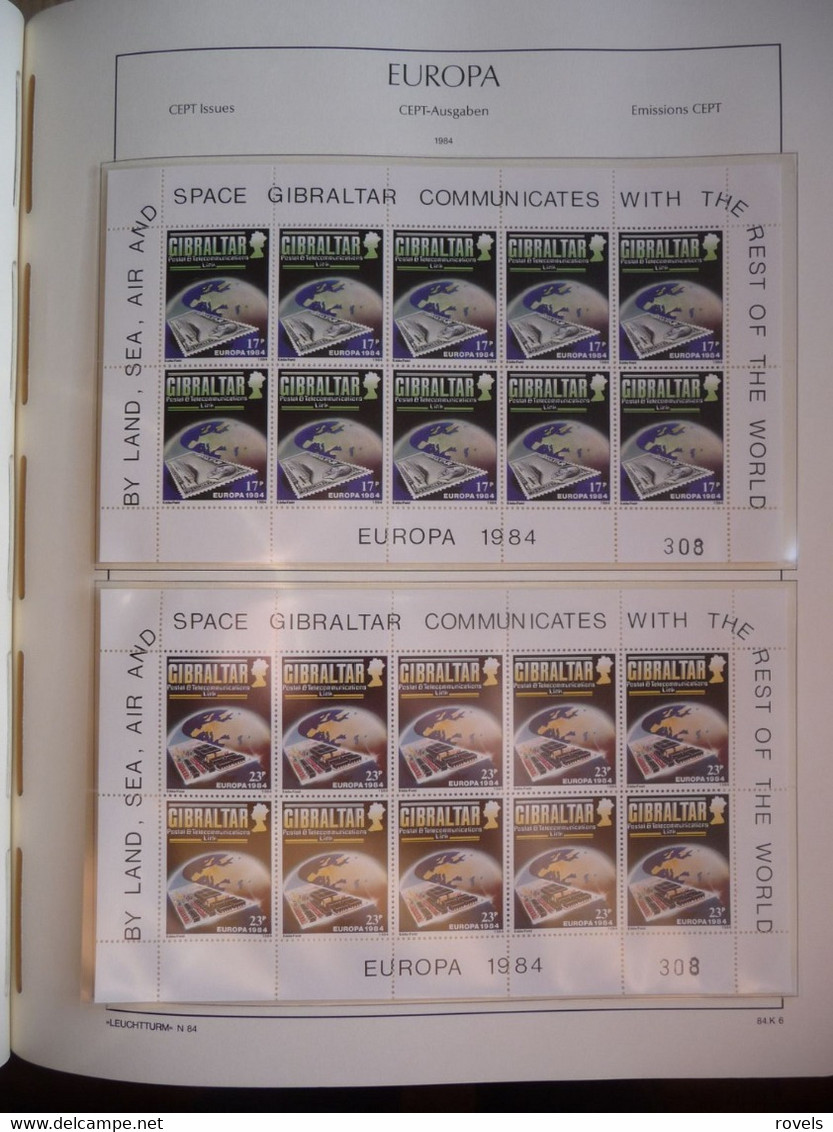 Europa -cept 1983 through 1985 MNH . all in a luxury leuchttrum album. see scan.