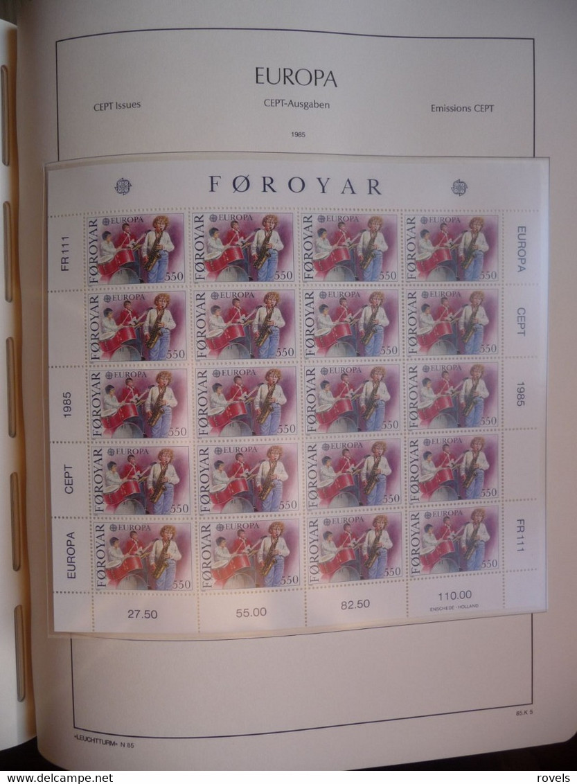 Europa -cept 1983 through 1985 MNH . all in a luxury leuchttrum album. see scan.