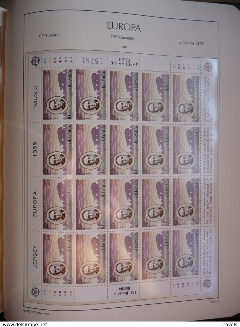 Europa -cept 1983 through 1985 MNH . all in a luxury leuchttrum album. see scan.