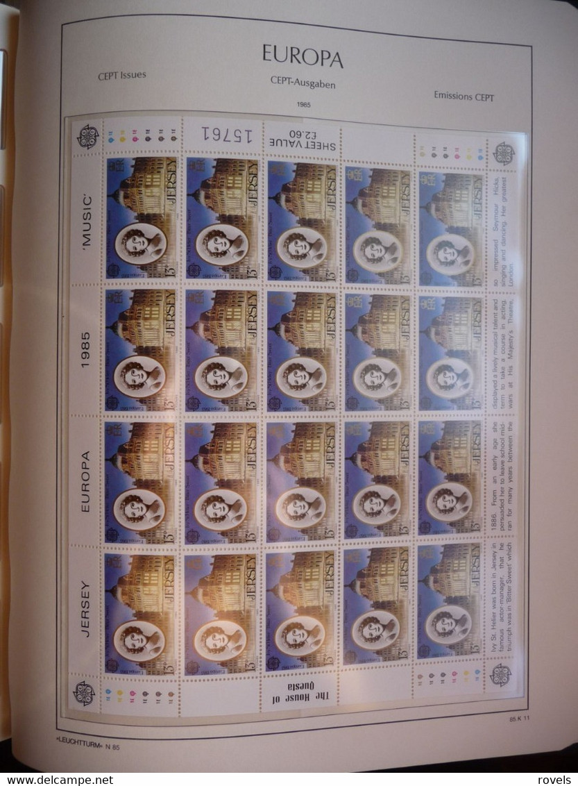 Europa -cept 1983 through 1985 MNH . all in a luxury leuchttrum album. see scan.