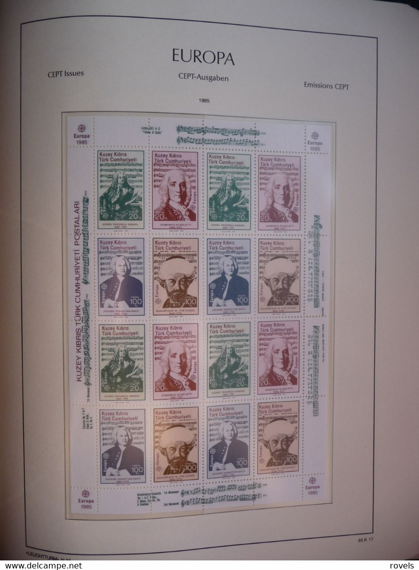 Europa -cept 1983 through 1985 MNH . all in a luxury leuchttrum album. see scan.