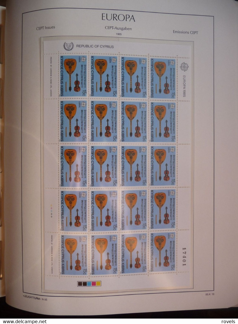 Europa -cept 1983 through 1985 MNH . all in a luxury leuchttrum album. see scan.