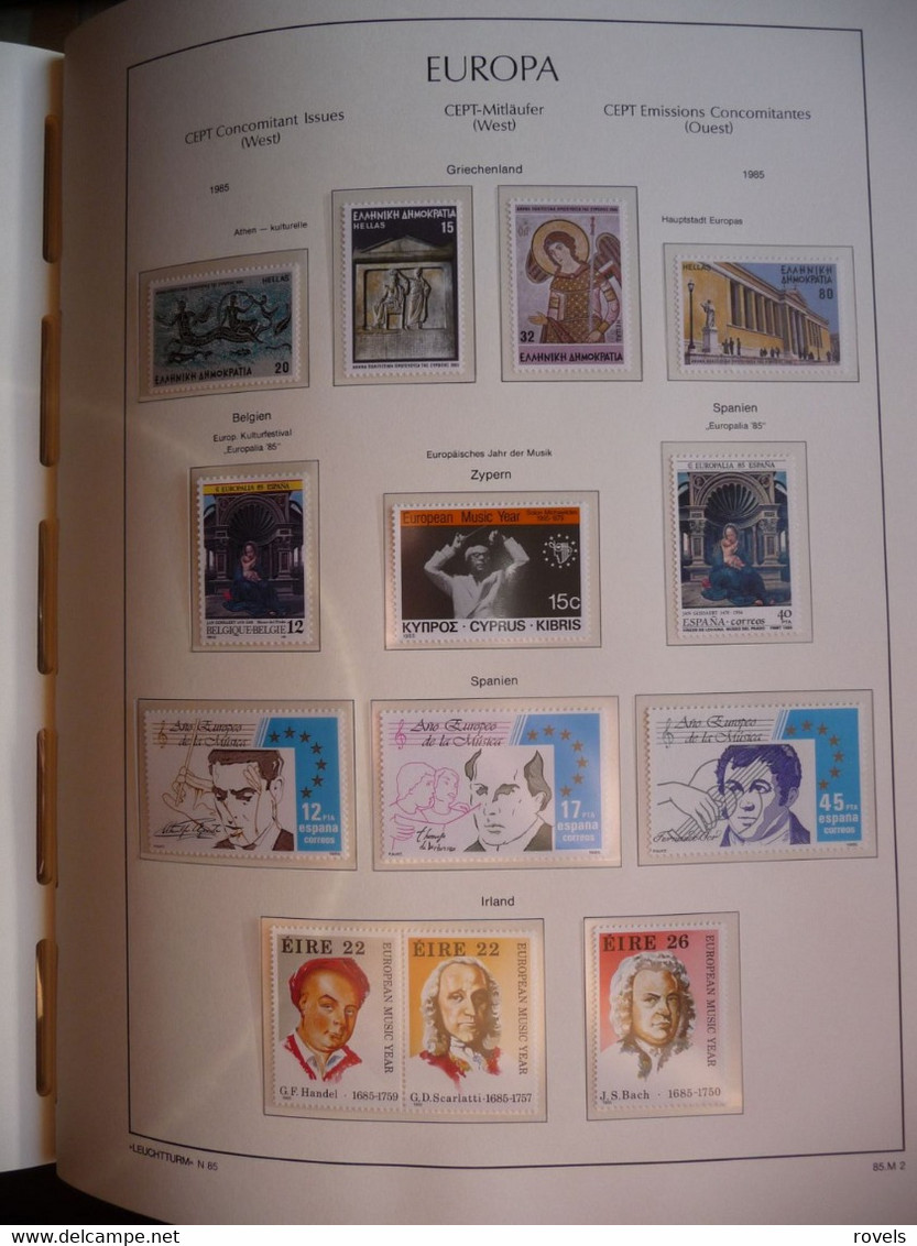 Europa -cept 1983 through 1985 MNH . all in a luxury leuchttrum album. see scan.