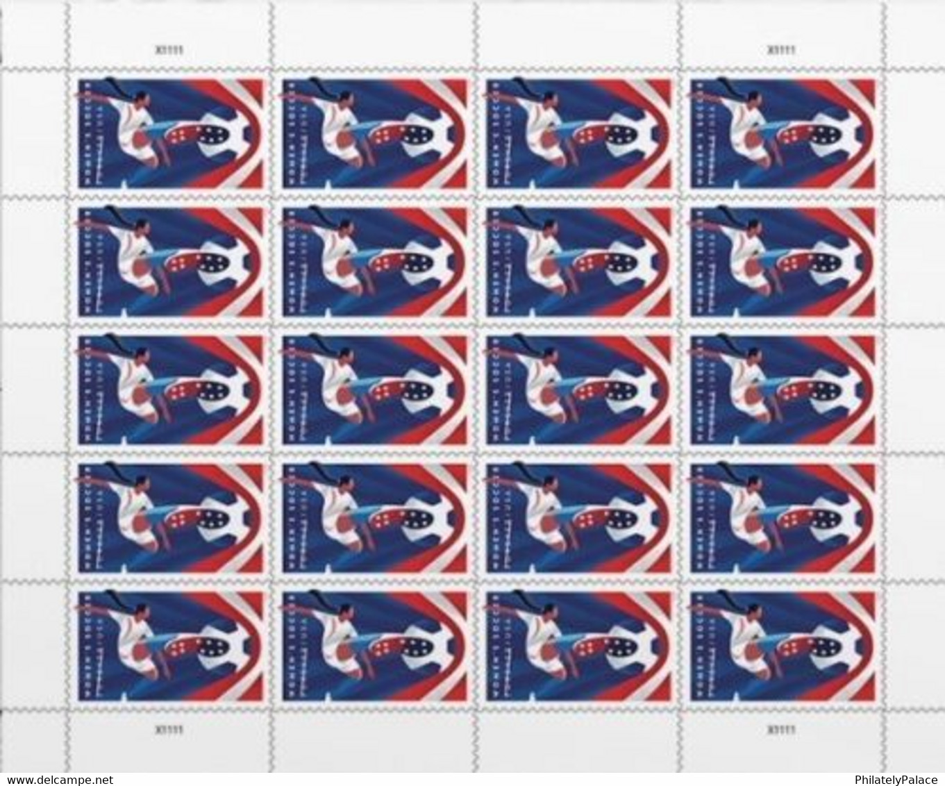 USA 2023 Women's Soccer, Football, Forever Full Sheet (20 Stamps) MNH  (**) - Nuevos