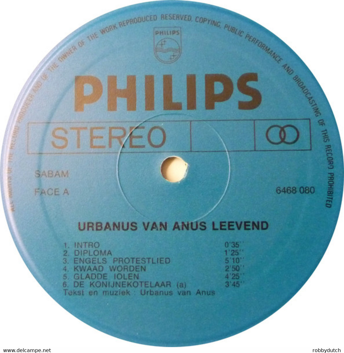 * LP *  URBANUS - URBANUS VAN ANUS LEEVEND (België 1974) - Comiques, Cabaret