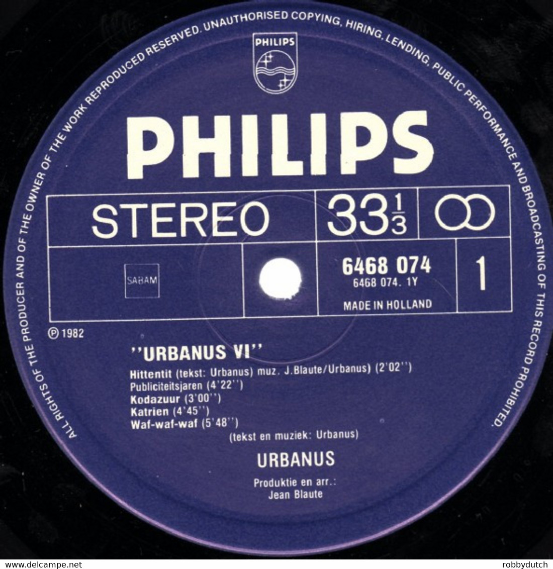 * LP *  URBANUS VI (Holland 1982) - Comiche