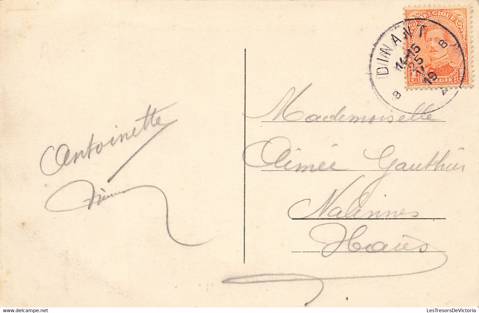 CPA - Belgique - Dinant - Débarcadère, Dinant Touriste - Edit. G; Hermans - Oblitéré Dinant 1919 - Animé - Bateau - Dinant