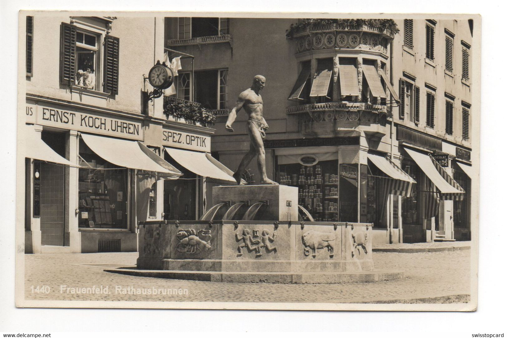 FRAUENFELD Rathausbrunnen Ernst Koch Uhren Spez. Optik - Frauenfeld