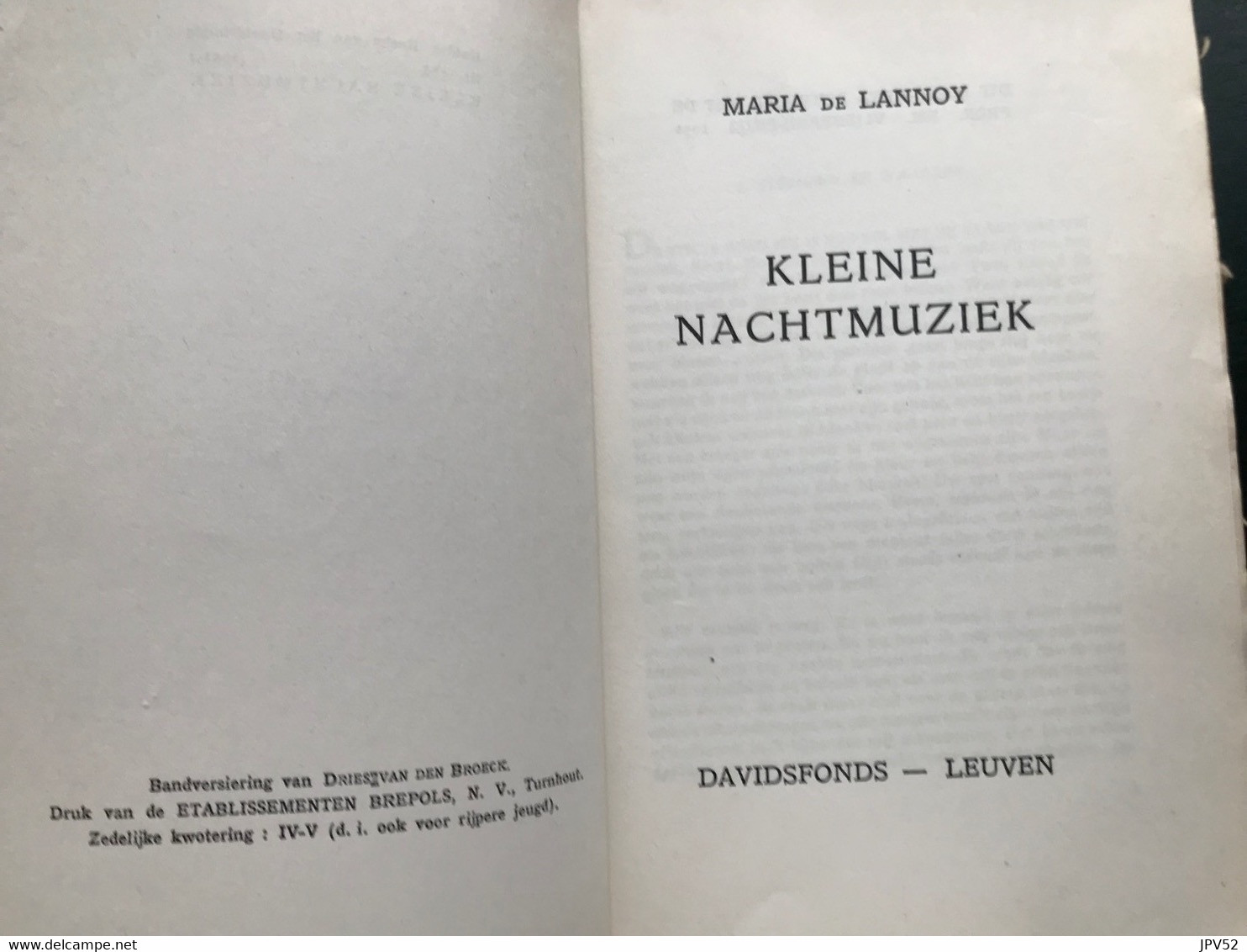 (724) Kleine Nachtmuziek - Maria De Lannoy - 1950 - 316 Blz - Other & Unclassified