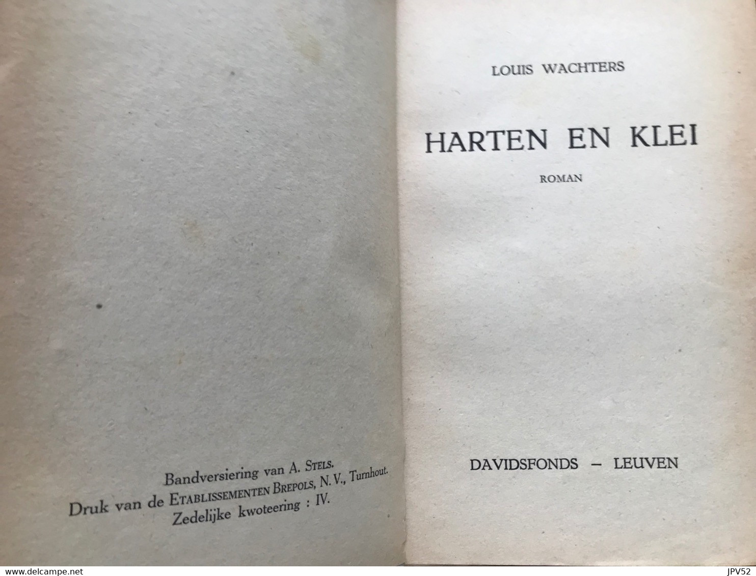 (725) Harten En Klei - Louis Wachters - 1946 - 205 Blz. - Sci-Fi And Fantasy