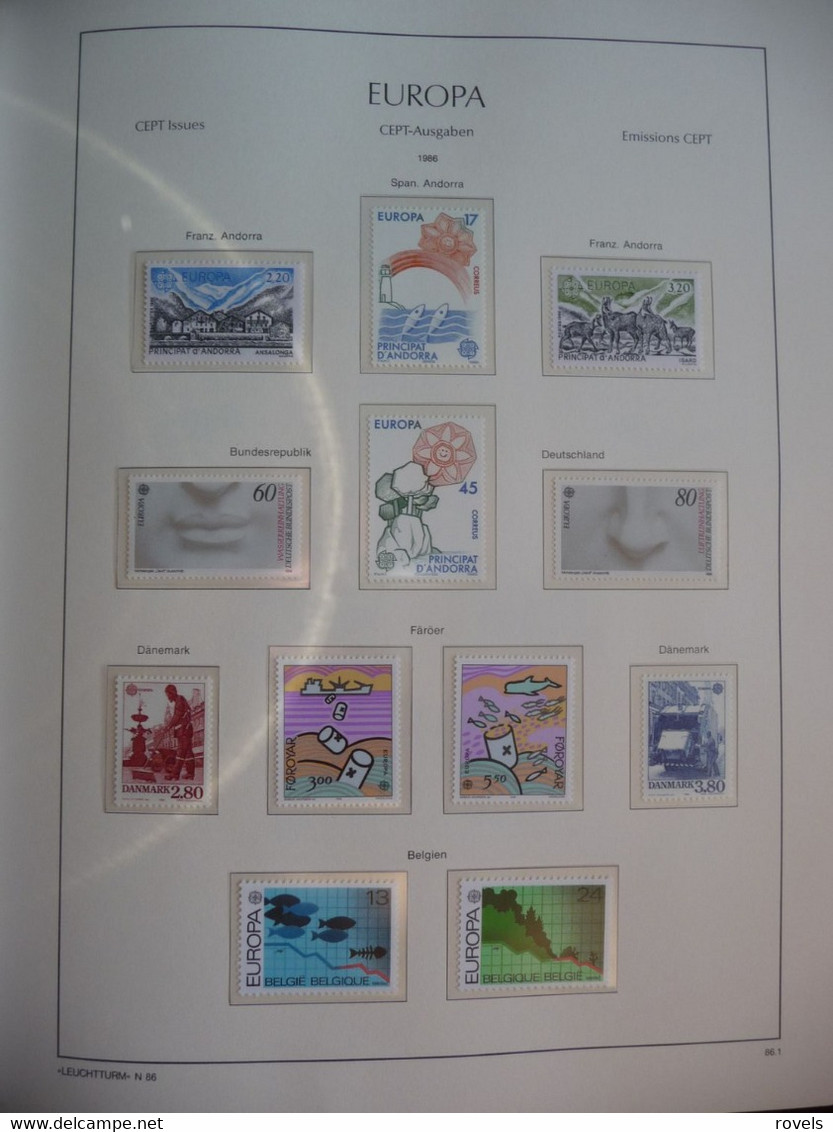 Europa -cept 1986 Through 1988 MNH . All In A Luxury Leuchttrum Album. See Scan. - Collections