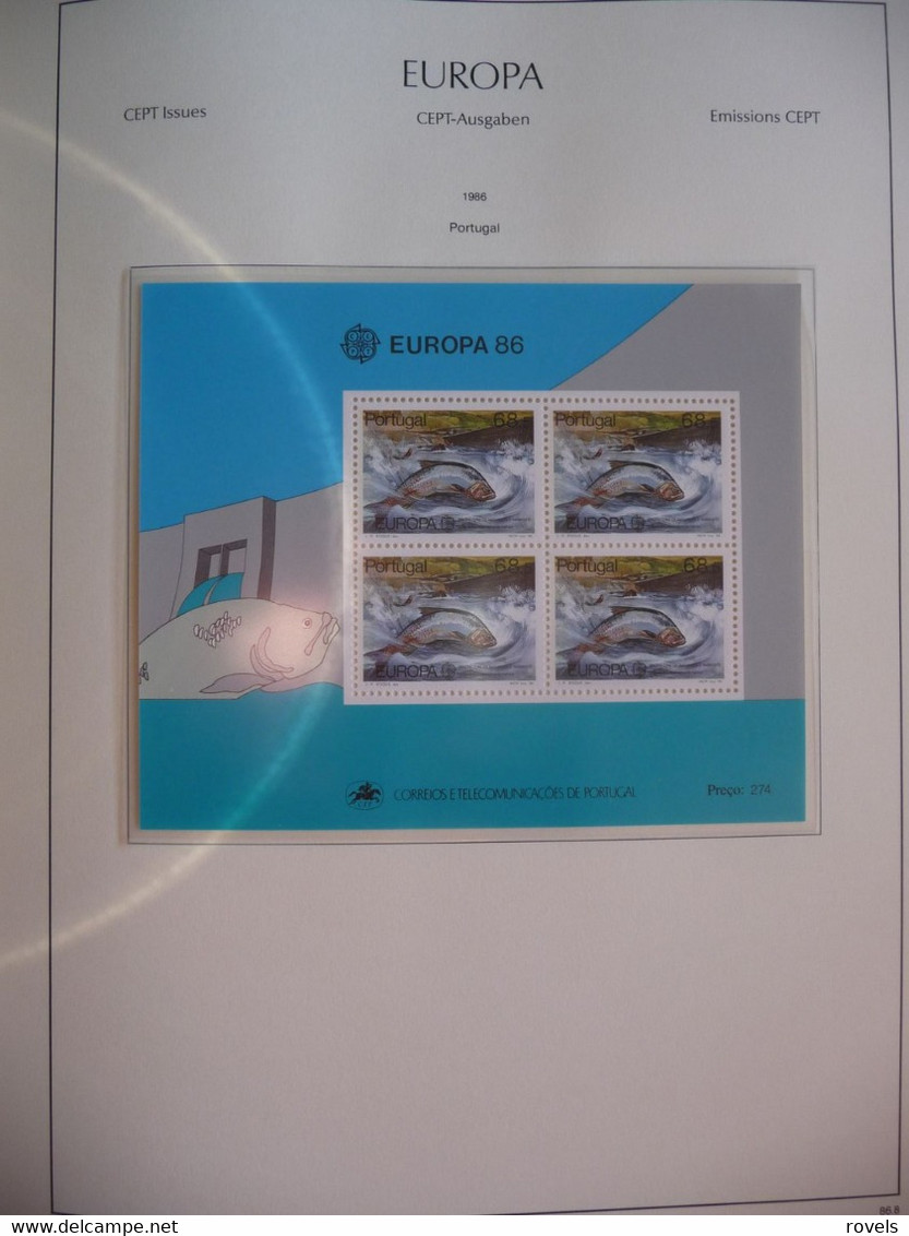 Europa -cept 1986 through 1988 MNH . all in a luxury leuchttrum album. see scan.