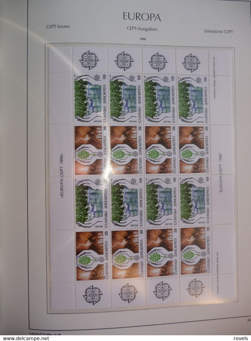 Europa -cept 1986 through 1988 MNH . all in a luxury leuchttrum album. see scan.