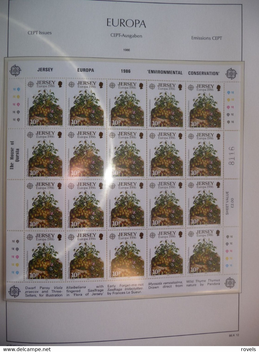 Europa -cept 1986 through 1988 MNH . all in a luxury leuchttrum album. see scan.