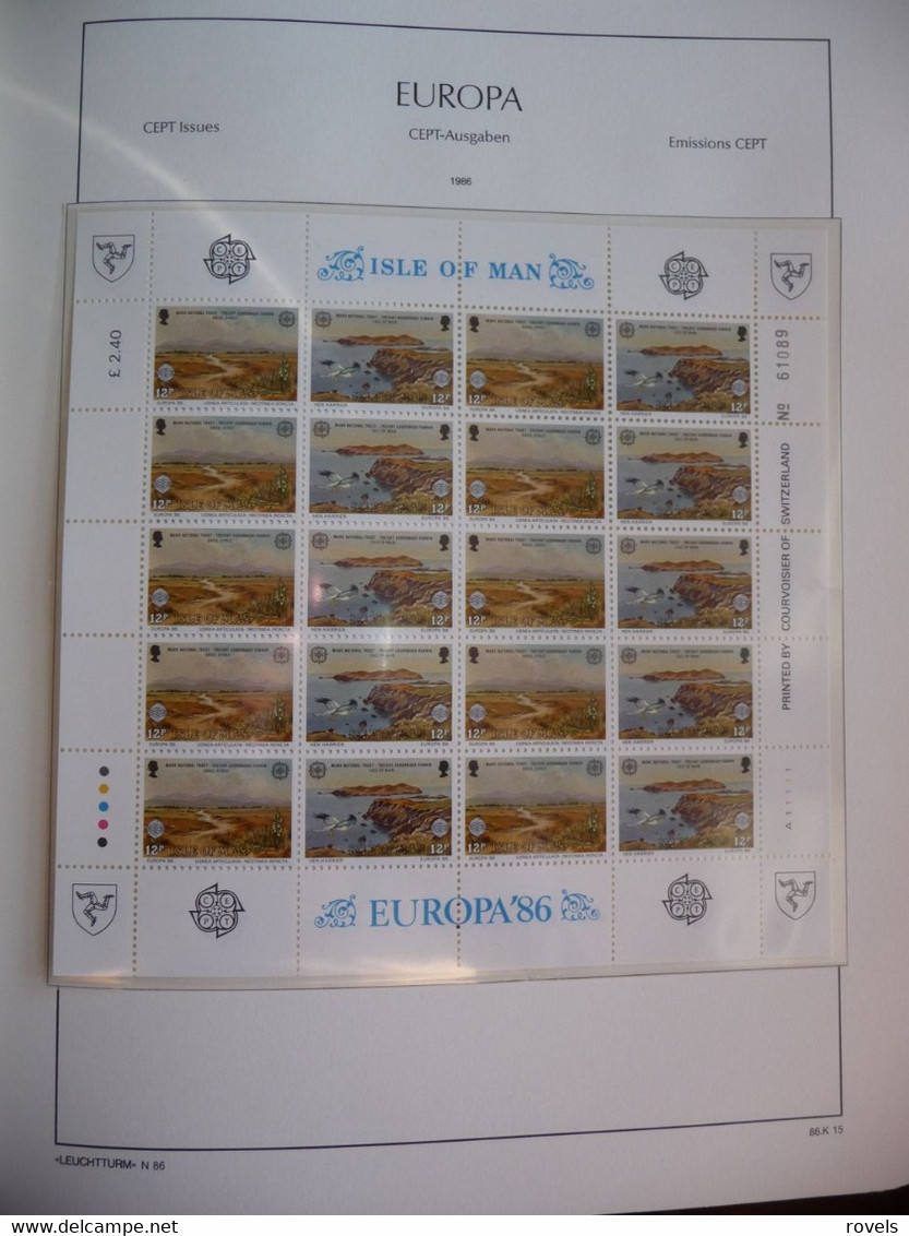 Europa -cept 1986 through 1988 MNH . all in a luxury leuchttrum album. see scan.