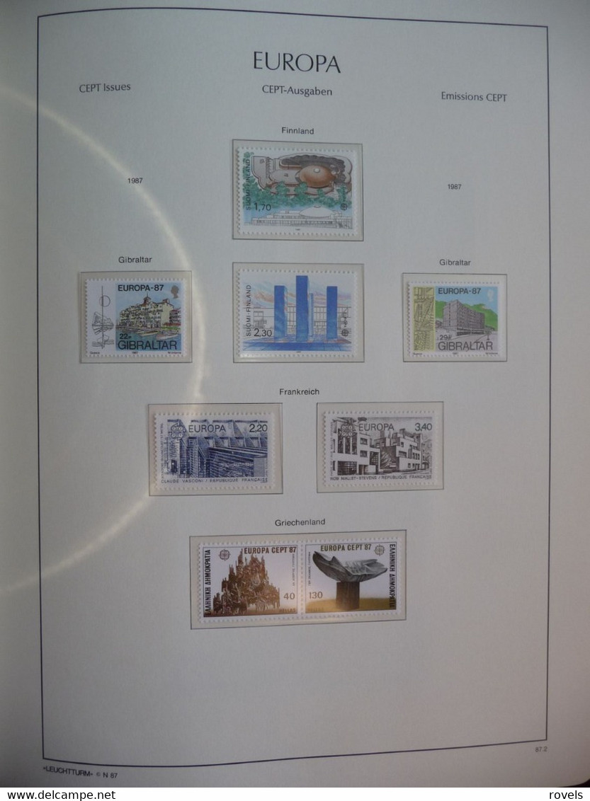 Europa -cept 1986 through 1988 MNH . all in a luxury leuchttrum album. see scan.