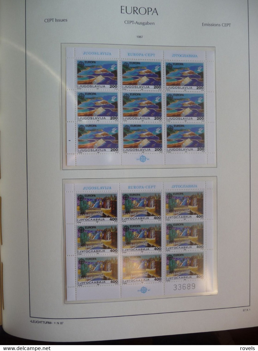 Europa -cept 1986 through 1988 MNH . all in a luxury leuchttrum album. see scan.