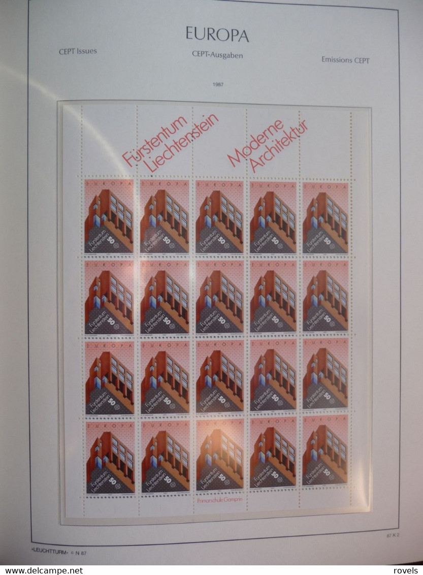 Europa -cept 1986 through 1988 MNH . all in a luxury leuchttrum album. see scan.