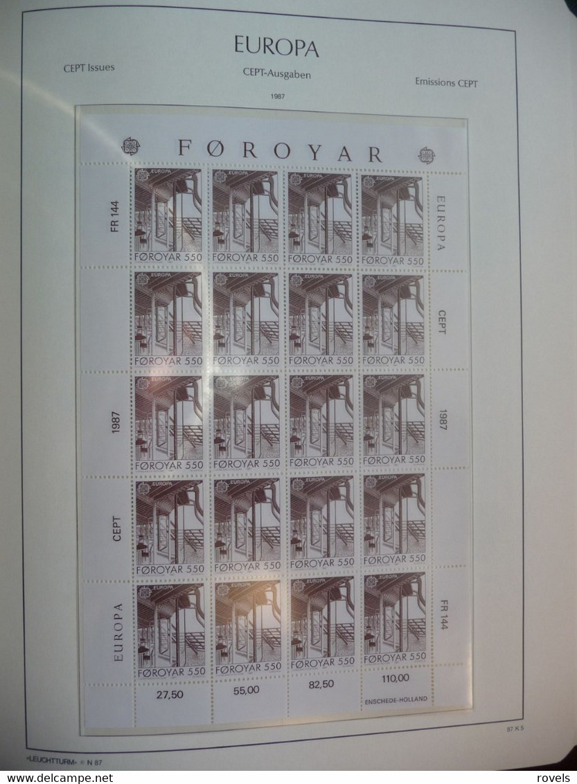 Europa -cept 1986 through 1988 MNH . all in a luxury leuchttrum album. see scan.