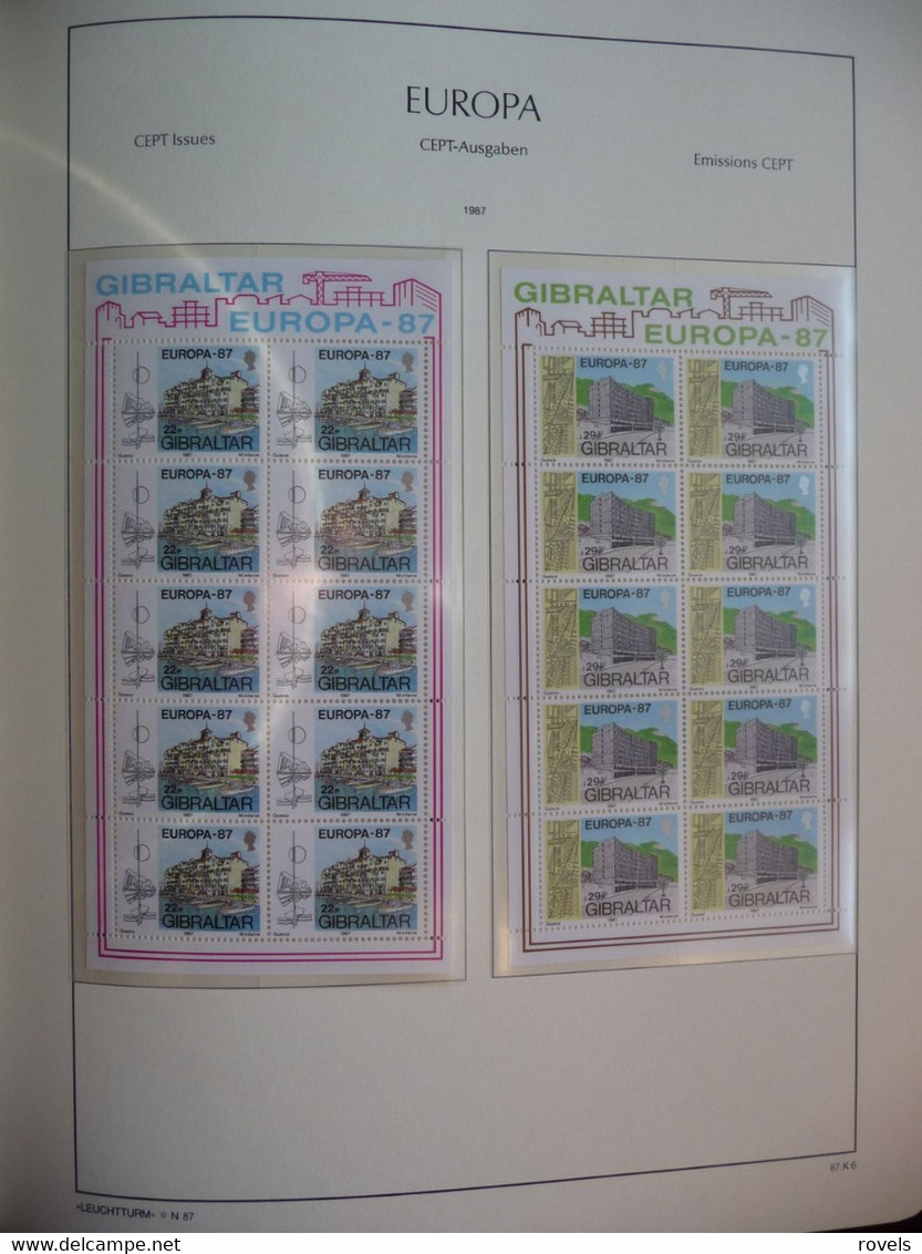 Europa -cept 1986 through 1988 MNH . all in a luxury leuchttrum album. see scan.