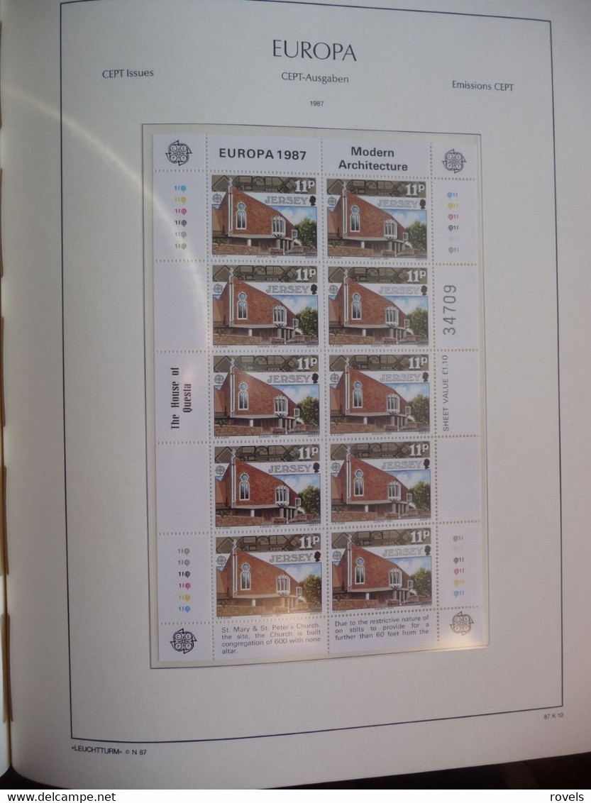 Europa -cept 1986 through 1988 MNH . all in a luxury leuchttrum album. see scan.