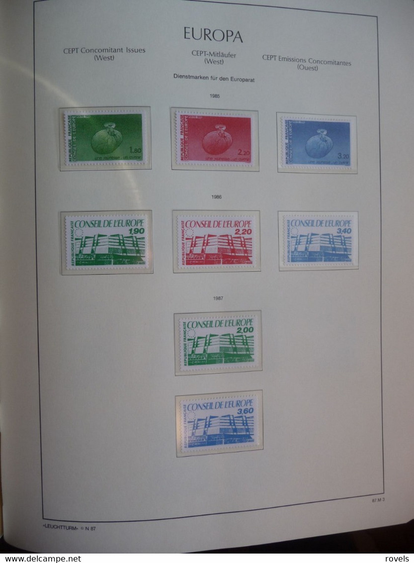 Europa -cept 1986 through 1988 MNH . all in a luxury leuchttrum album. see scan.